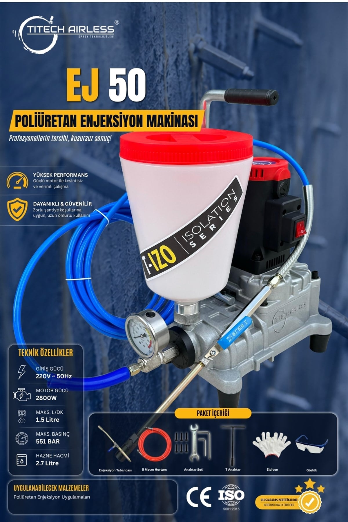 EJ-50 Poliüretan Enjeksiyon Makinası