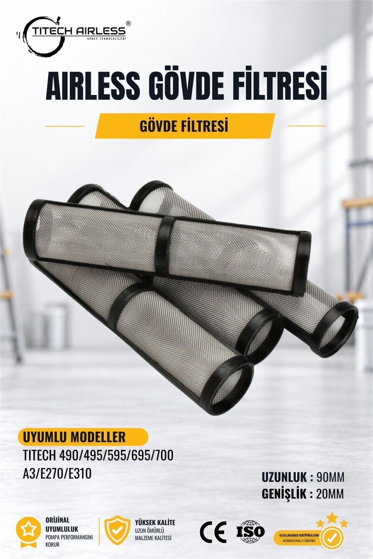 Gövde Filtresi 90x20mm