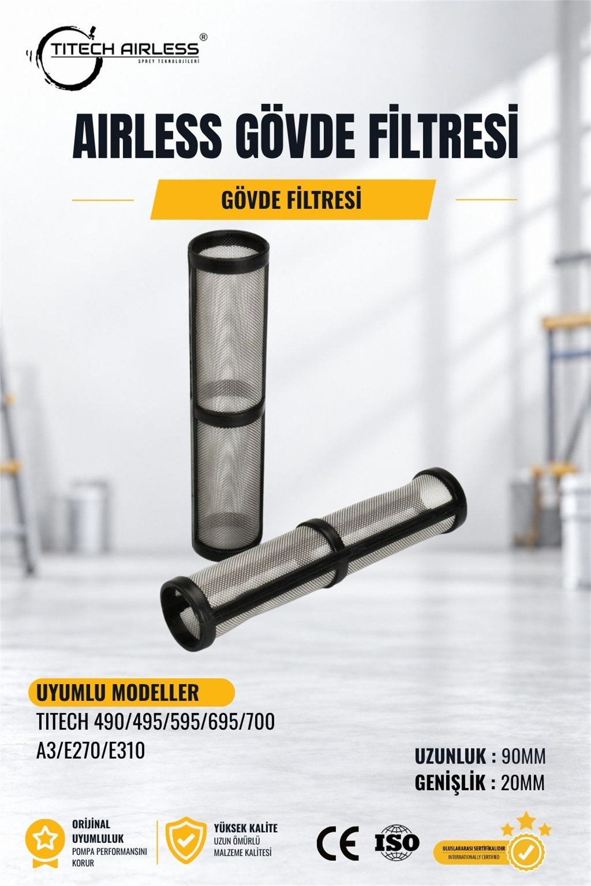 Gövde Filtresi 90x20mm