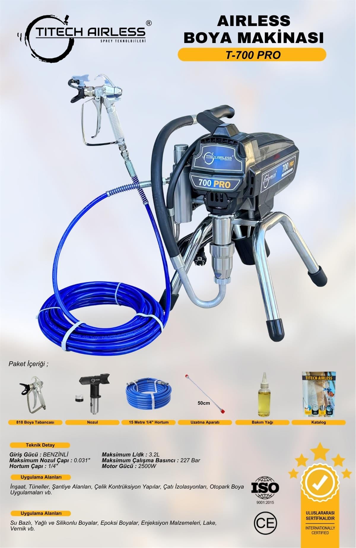 T-700 PRO Elektrikli Airless Boya Makinası-Dijital