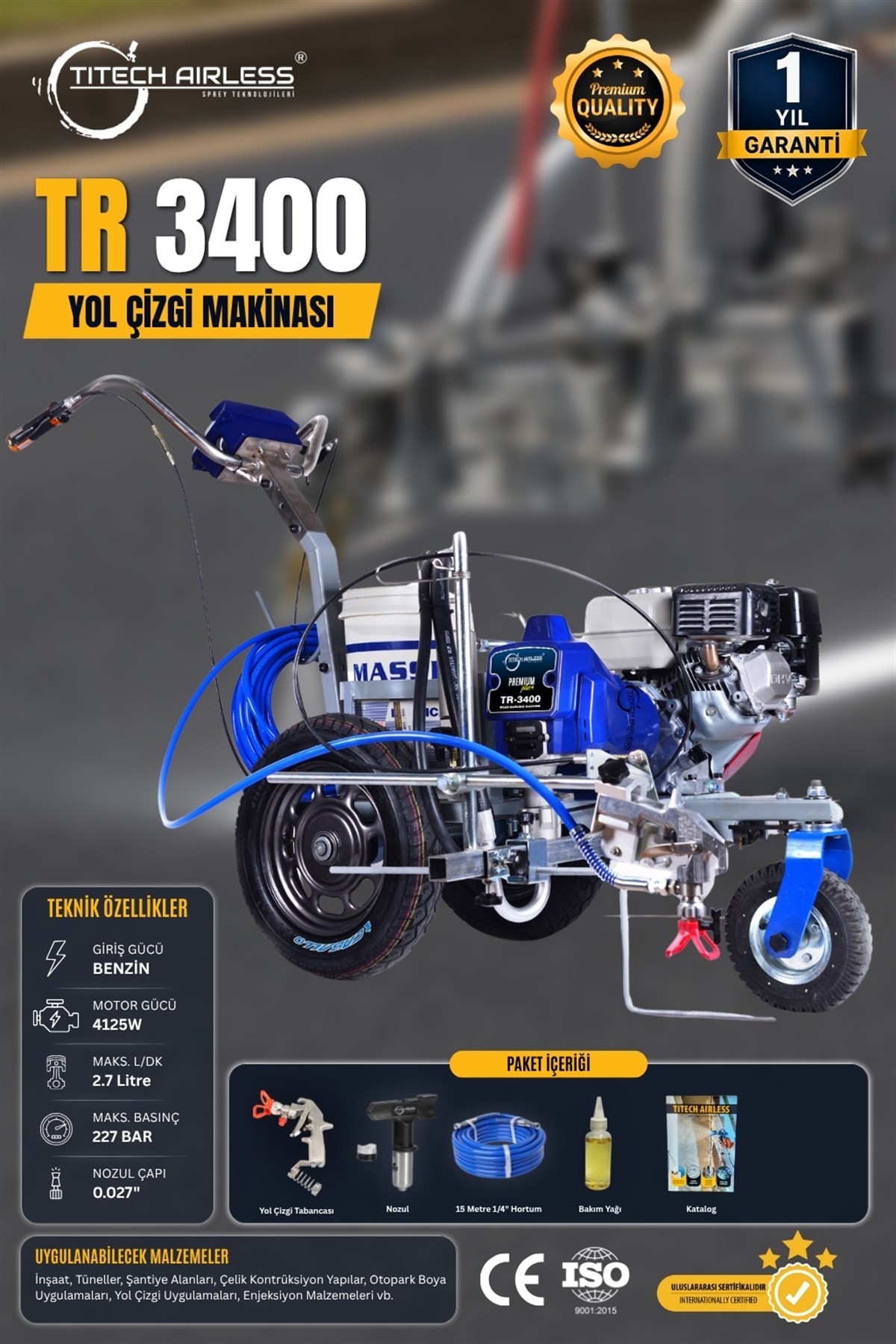 TR-3400 Yol Çizgi Makinası