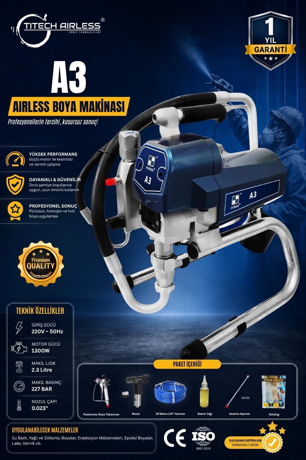 A3 Elektrikli Airless Boya Makinası - Dijital