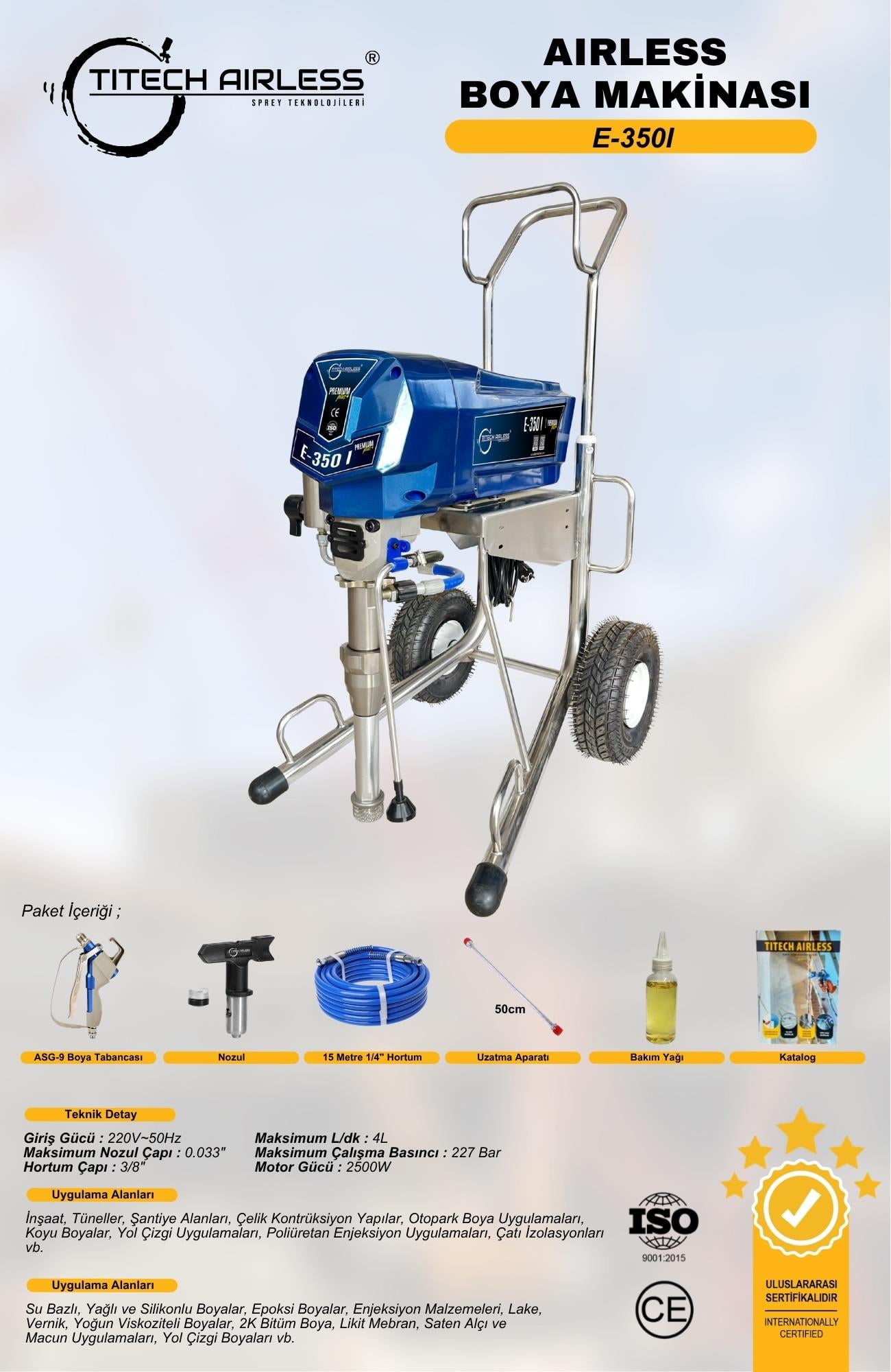 EP-350I Elektrikli Airless Boya Makinası-Dijital