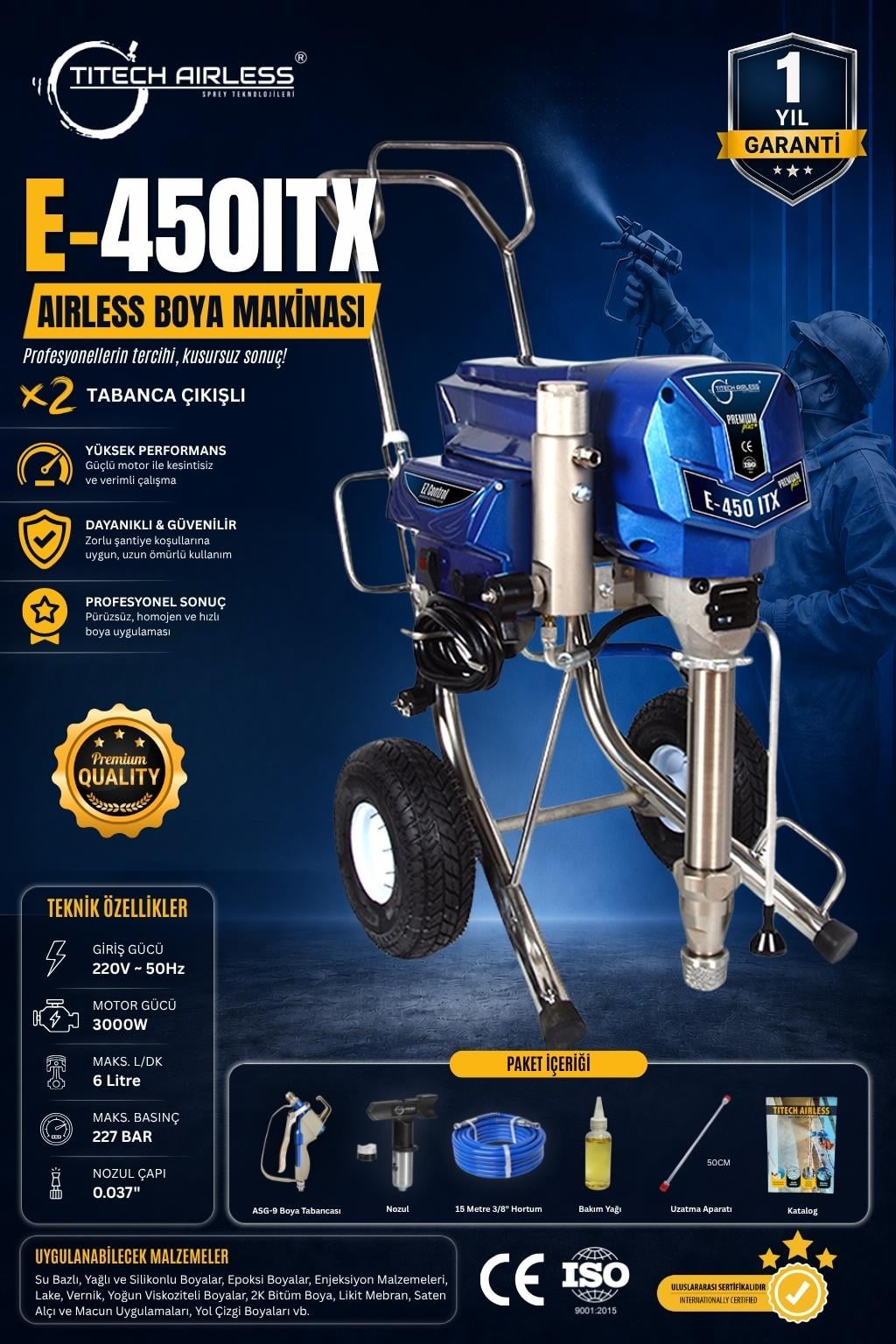 EP-450ITX Elektrikli Airless Boya Makinası-Dijital