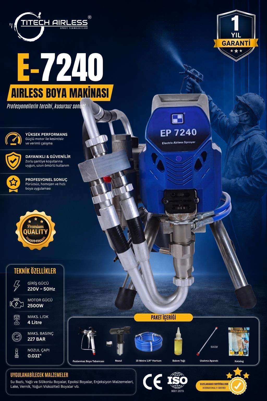 EP-7240 Electric Airless Paint Machine - Digital