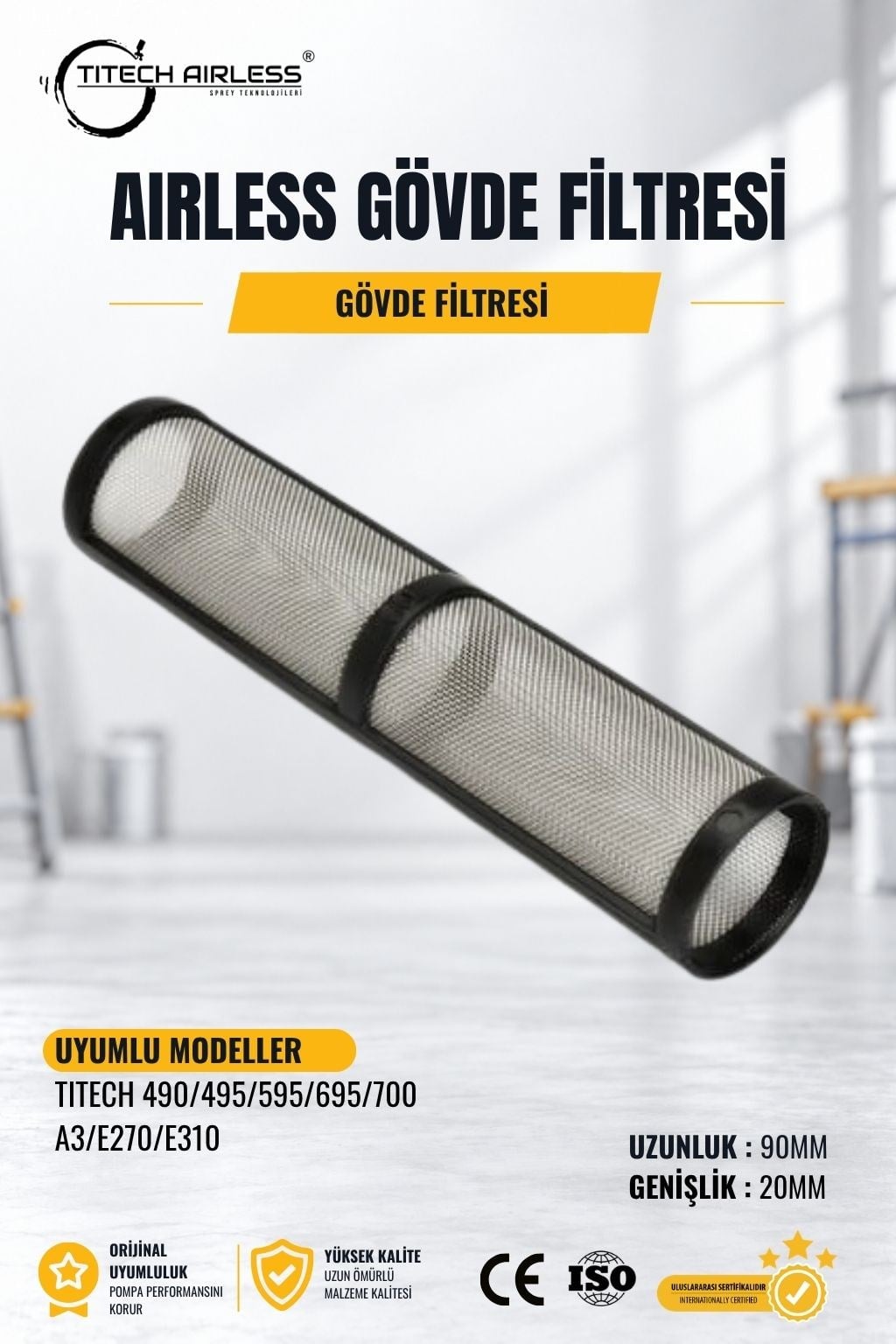 Gövde Filtresi 90x20mm (490/495/595/695/700/A3/E270/E310)