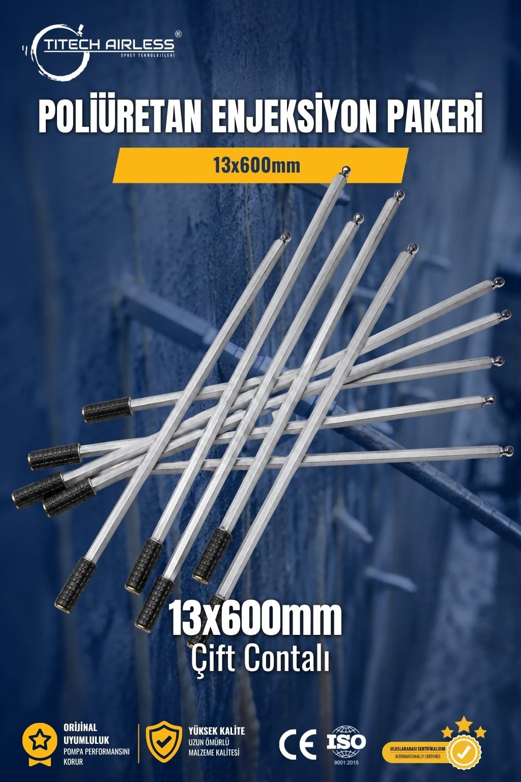 Poliüretan Enjeksiyon Pakeri 13x600mm