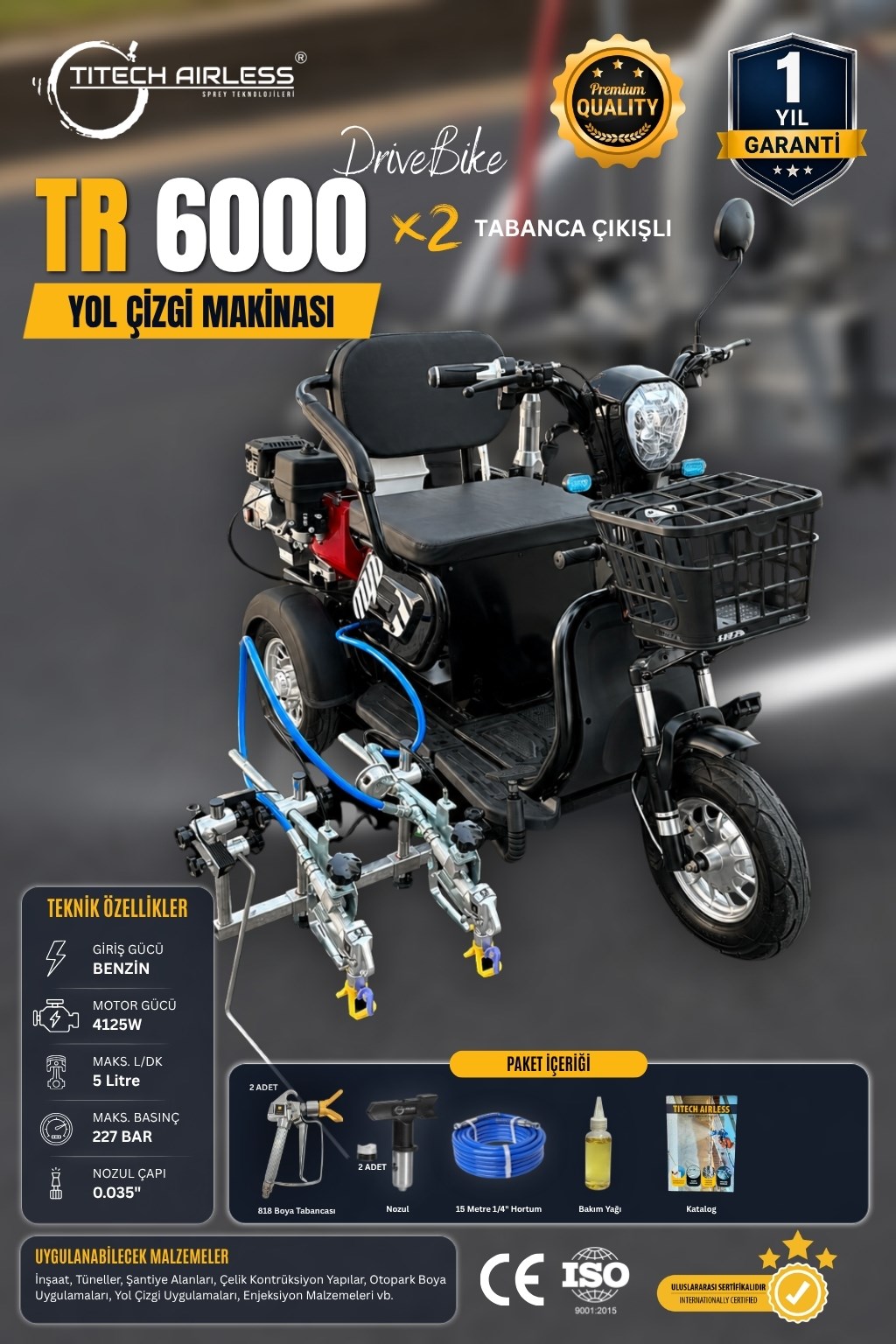TR-6000 DriveBike - Yol Çizgi Makinası