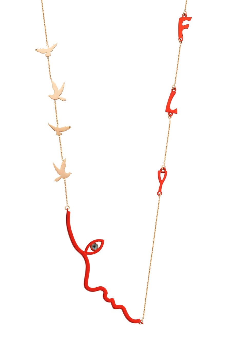 FLY YAZILI LOVE YOURSELF KOLYE