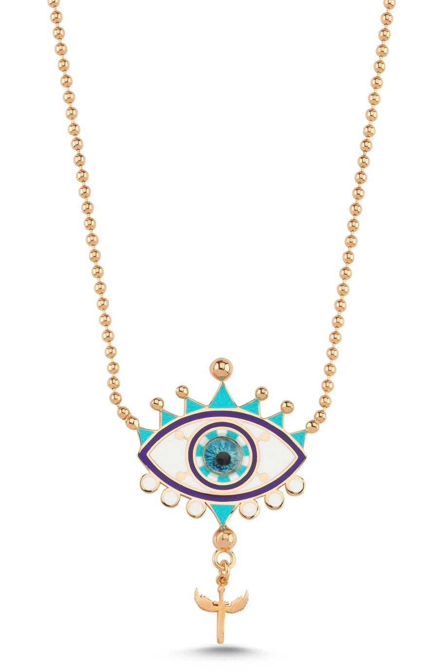 MİNELİ GÖZ MİKAİL SALLANTILI KOLYE