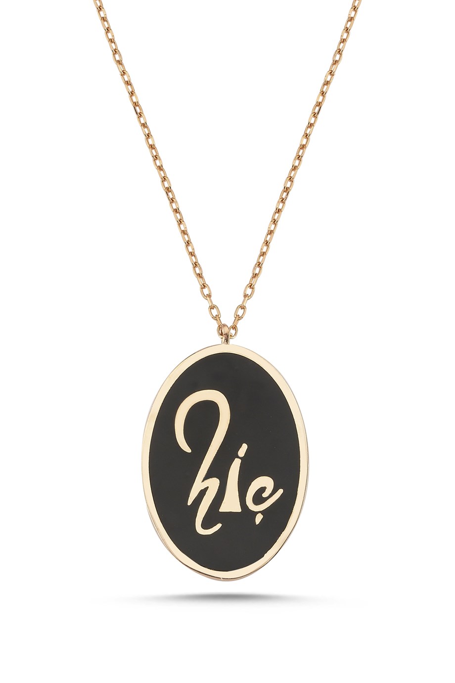 OVAL MİNELİ HİÇ KOLYE