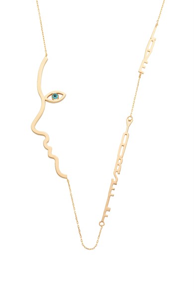 LOVE YOURSELF SİLÜET YÜZ KOLYE