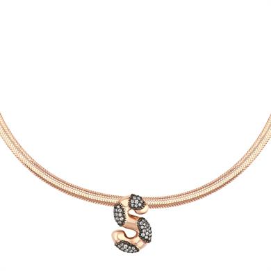 PIRLANTALI LEOPARDESS S HARFLİ KOLYE