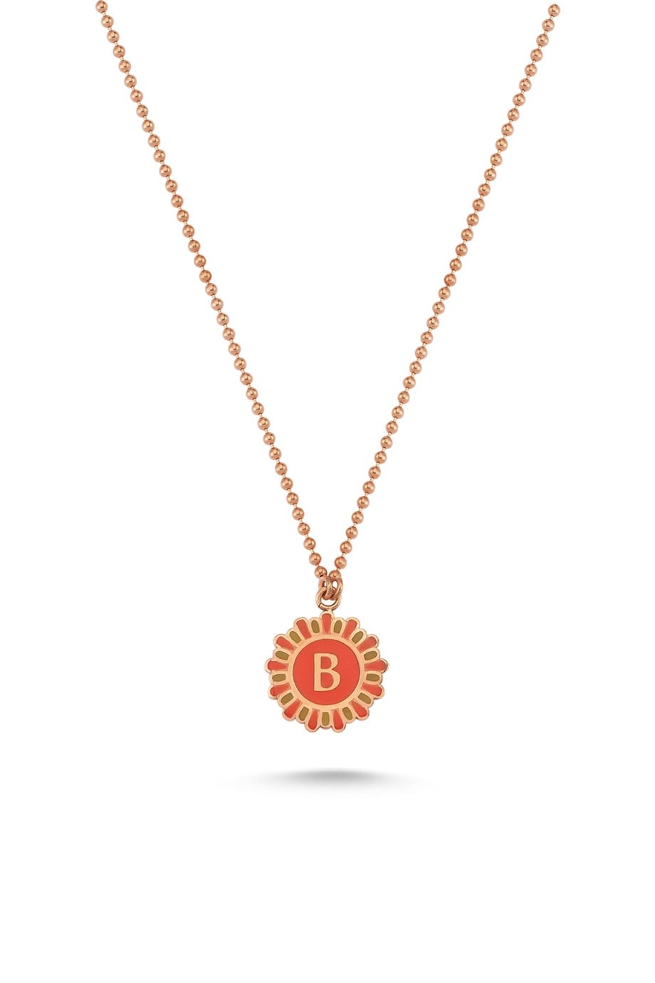 MİNELİ PAPATYA HARF KOLYE