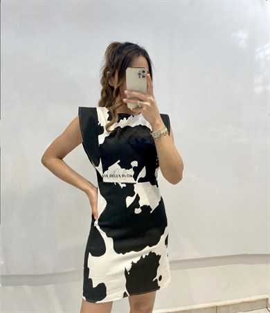Cow Desen Elbise