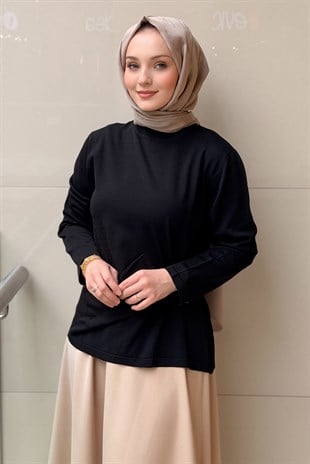 Ghisa Beli Tokalı Büzgülü Tunik