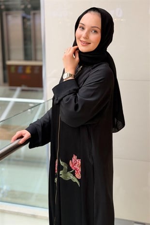 Ghisa Gül Nakışlı Kumaş Mix Kap Pantolon Takım