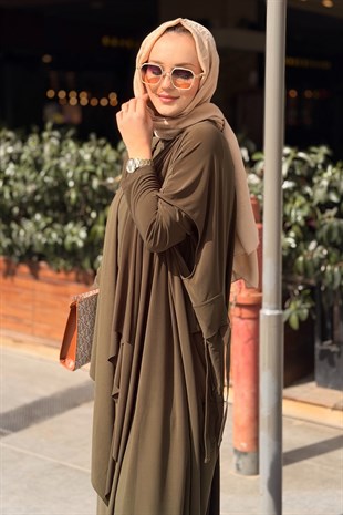Mahal Saçak Detaylı Kap Tunik Şalvar 3Lü Set Takım