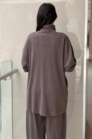 Ghisa Çift Sıra Fermuar Detaylı Pantolonlu Takım