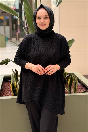 Ghisa Balıkçı Yaka Yarasa Kol Triko Tunik