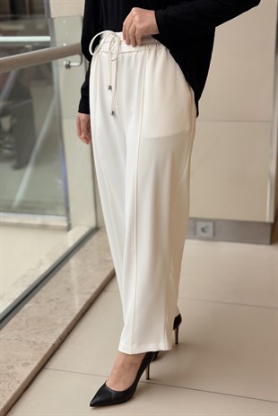 Sentez Elegance Beli Lastikli Dar Paça Pantolon