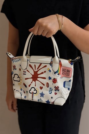 Mahal Bags El Tutmalı Çapraz Askılı Emoji Çanta