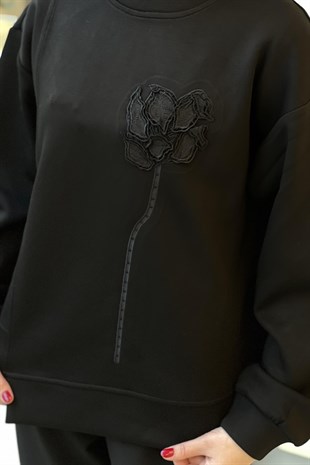 İpekyol Üç Boyutlu Nakışlı Sweatshirt