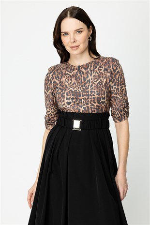 On Fashion Midi Boy Paraşüt Kumaş Elbise
