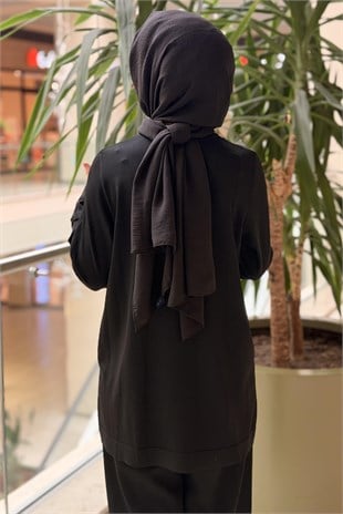 Missdalida Kendinden Desenli Triko Tunik