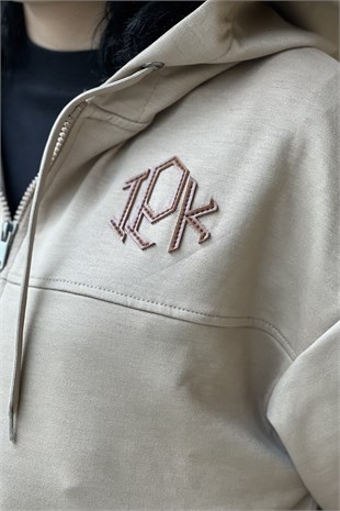 İpekyol Kapşonlu Fermuarlı Logolu SweatShirt
