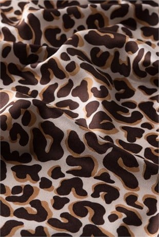İpekevi 2452 Leopar Desenli İpek Şal