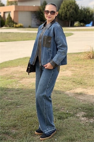 İpekyol Kumaş Mix Denim Ceket