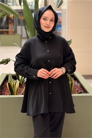 Ghisa Hakim Yaka Önden Düğmeli Gömlek