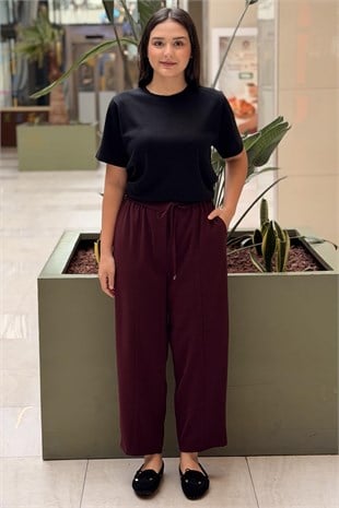 Sentez Elegance Beli Lastikli Dar Paça Pantolon