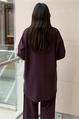 Fuat Gürşen Biye Detaylı kristal Taş İşlemeli Tunik Pantolon