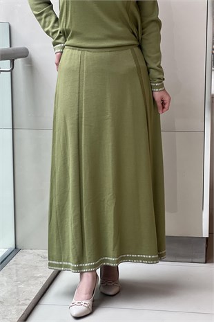 Missdalida 2014-23K Örgü Efekli A Kesim Etek