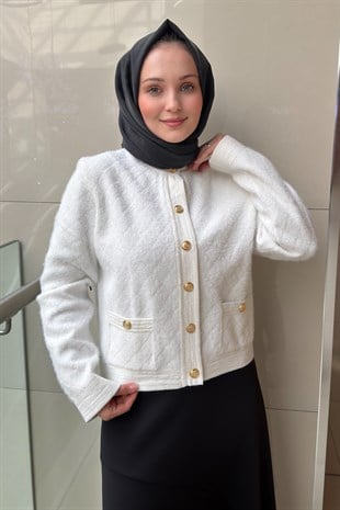 Missemramiss Düğme Detay Midi Triko Hırka