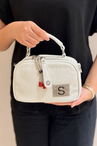Mahal Bags S Logolu Çifrt Fermuarlı El Tumalı Çapraz Çanta