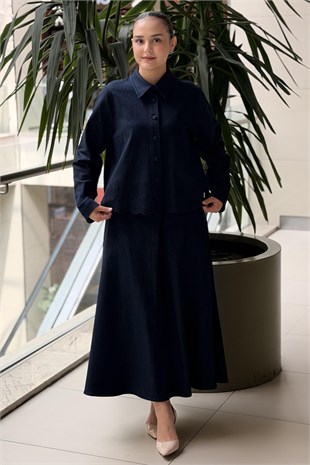 Missdalida Nakış Detaylı Crop Denim Ceket