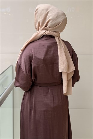 Ceremony Yanları Çıtçıtlı Gizli Patlı Sapphire Elbise
