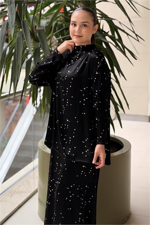 Kahma Puantiyeli Tunik Etek Takım