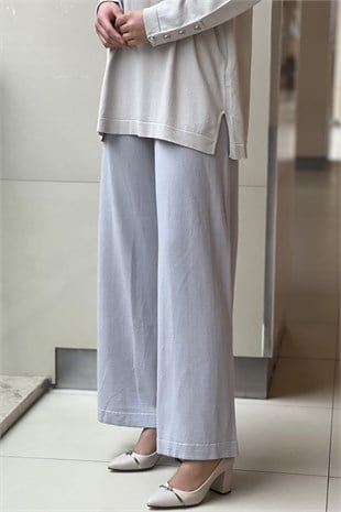 Missdalida 7002-23K Yüzde Yüz Yün Bol Paça Pantolon