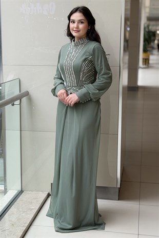 Fashion Night Taş İşlemeli Abiye Elbise