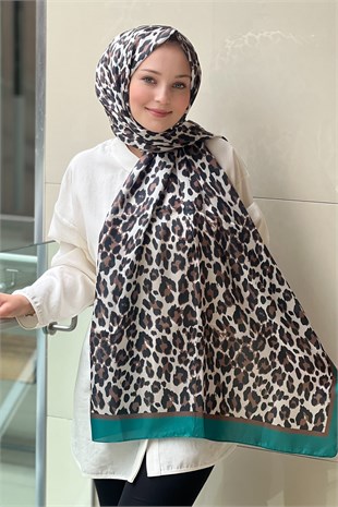 Siyane İpeksi Leopar Vual Şal