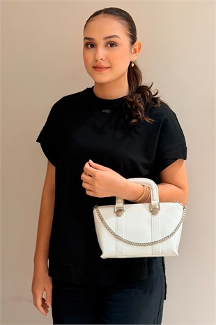 Mahal Bags Zincir Aksesuarlı El Tutmalı Çapraz Askılı Çanta