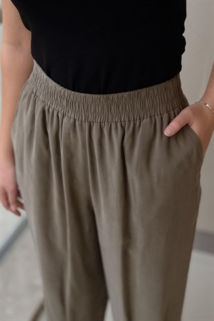 Sentez Titan Paça Pile Düğmeli Rahat Pantolon