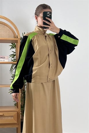 Missemramiss Tencel Kol Saten Bomber Ceket