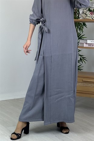 İnvee Yandan Bağlamalı Tencel Elbise