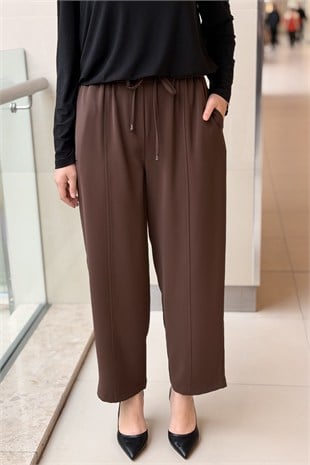 Sentez Elegance Beli Lastikli Dar Paça Pantolon
