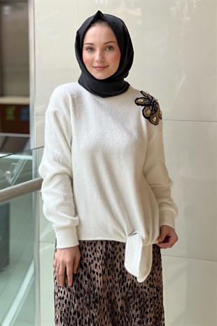 Missemramiss Violette Fleur Angora Bluz